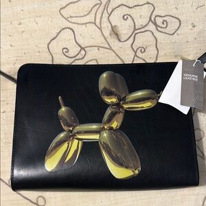 H&M Black and Gold Crossbody Bag Jeff Koons Balloon Dog